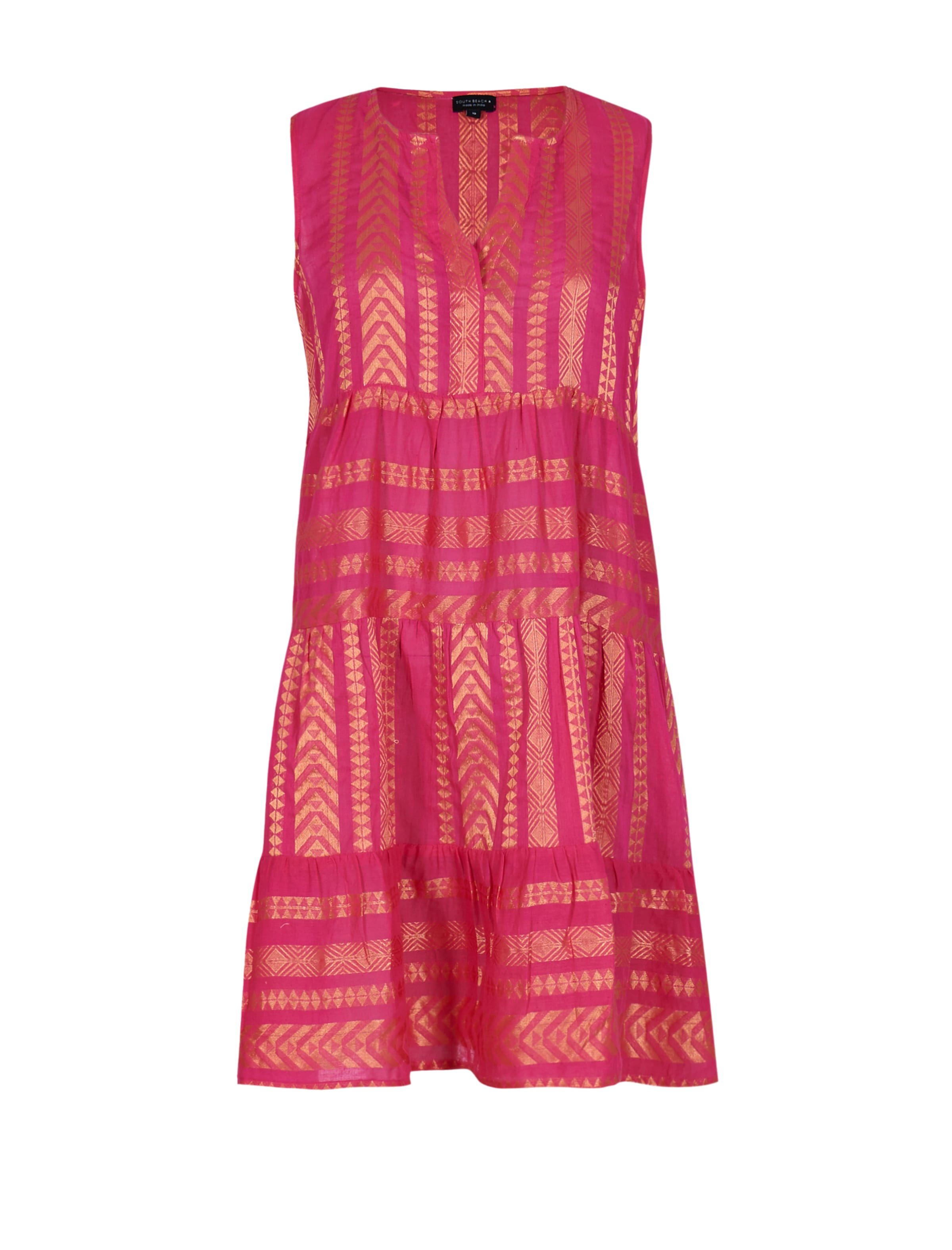 South Beach Kjole i guld / cyclam, Produktvisning