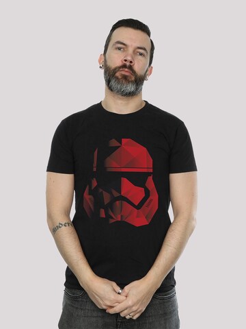 F4NT4STIC T-Shirt 'StarWars The Last Jedi Cubist Trooper Helmet' in Schwarz: Vorderseite
