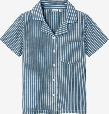 NAME IT Button Up Shirt in Blue: front
