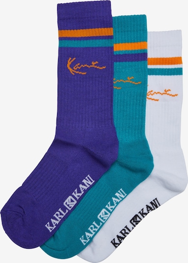 Karl Kani Socken in blau / jade / orange / weiß, Produktansicht