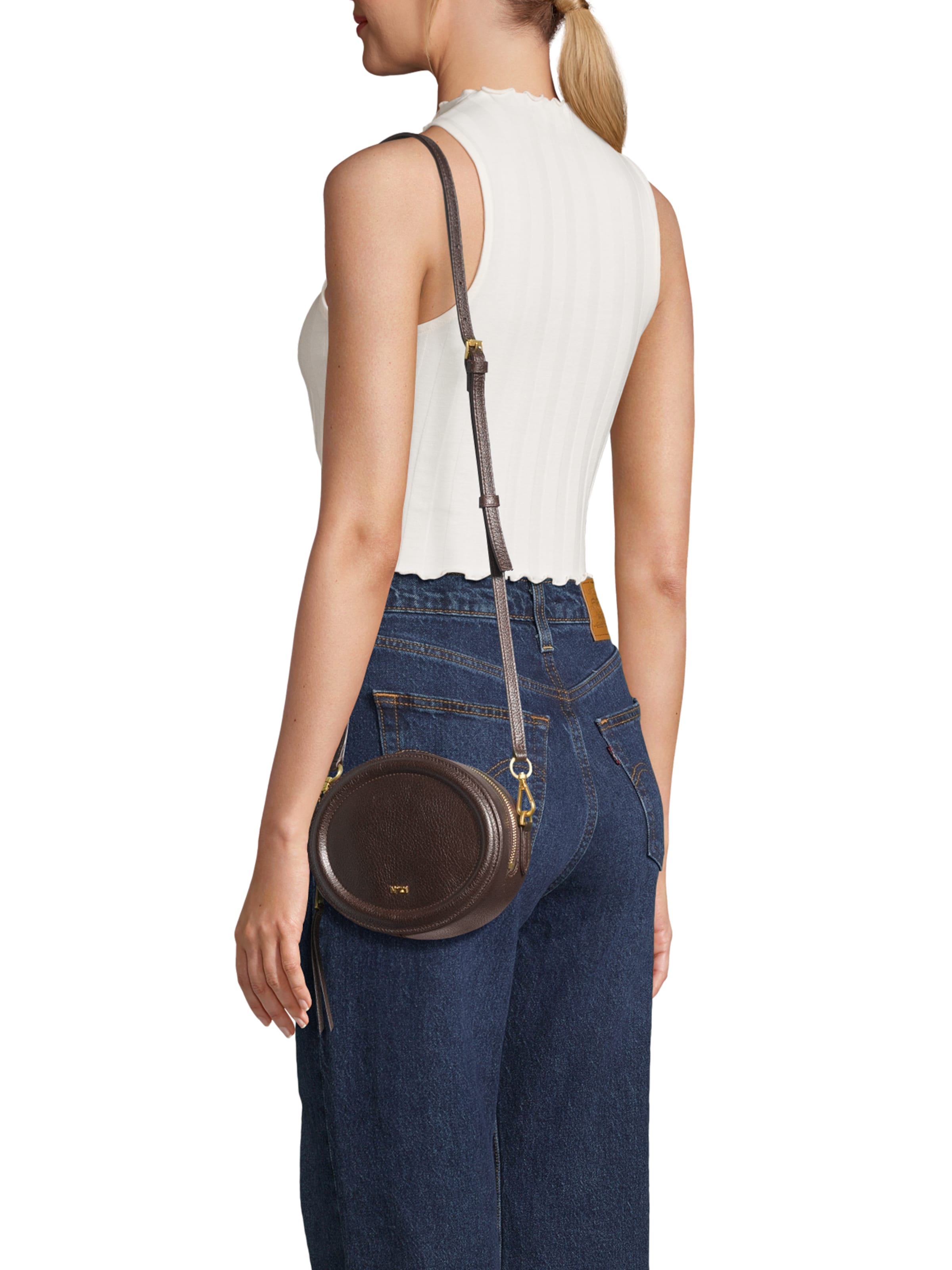 Sac à bandoulière N°21 en marron : devant