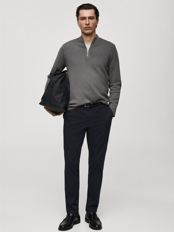 MANGO MAN Sweter 'LUXUSP' w kolorze szary