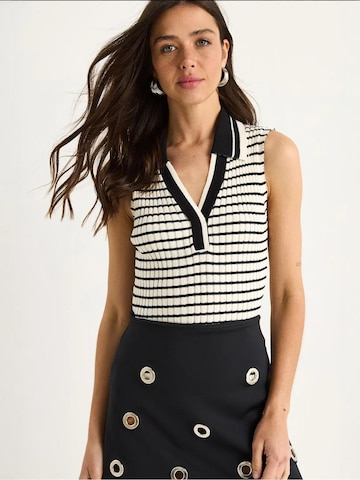 Top in maglia di Bianco Lucci in bianco: frontale