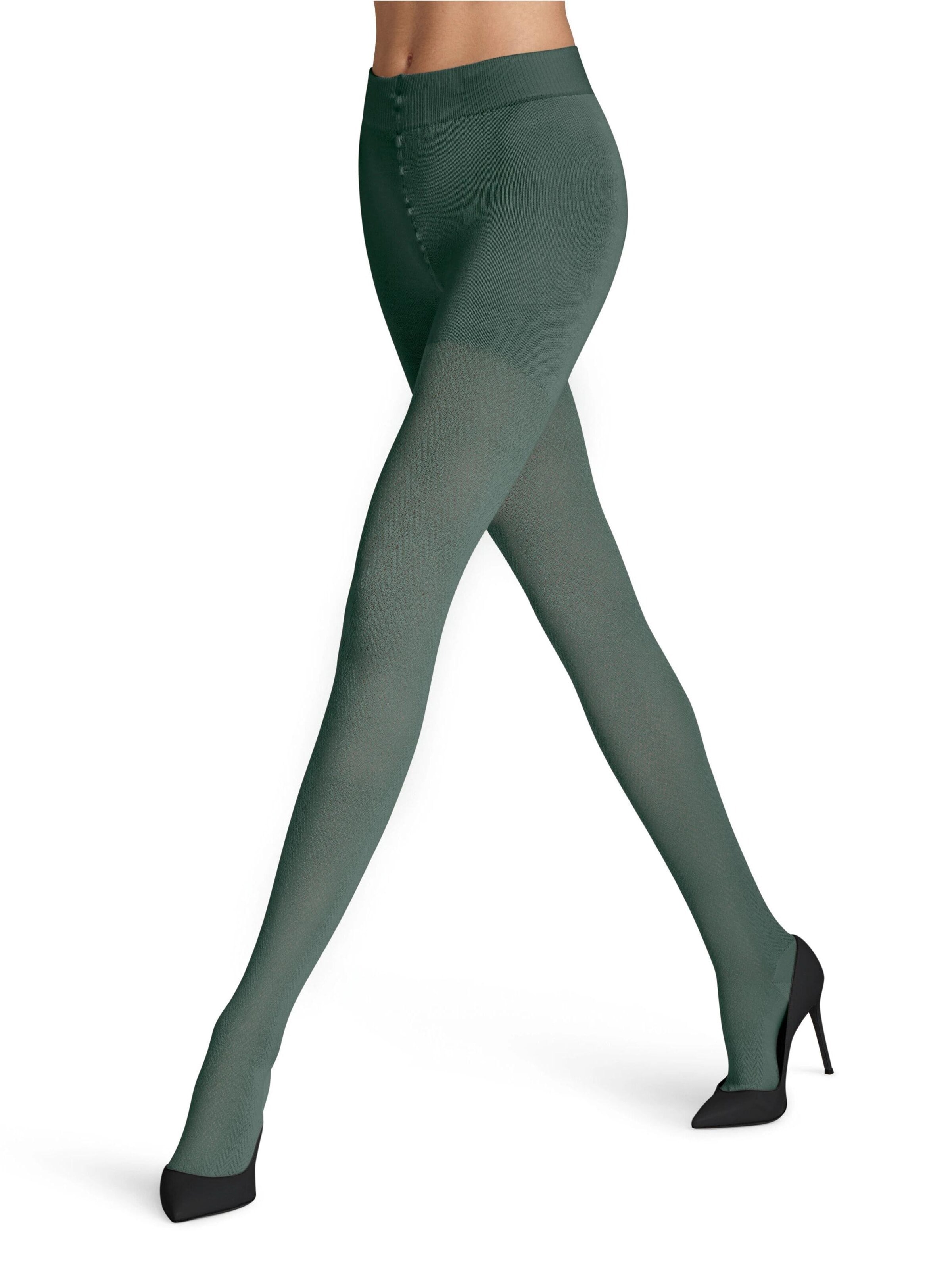 FALKE Tights 'Fable Estate' in Green: front
