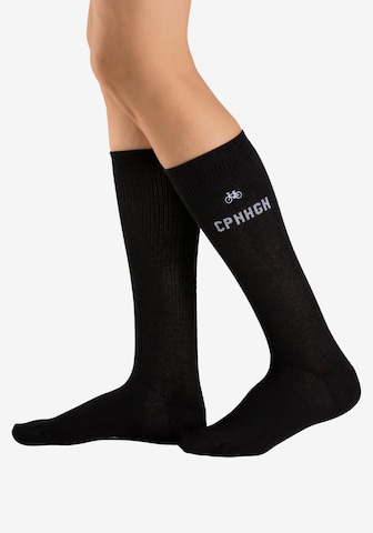 Copenhagen StudiosČarape - crna boja: prednji dio