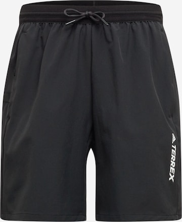 ADIDAS TERREX Loosefit Outdoorbroek 'Terrex' in Zwart: voorkant