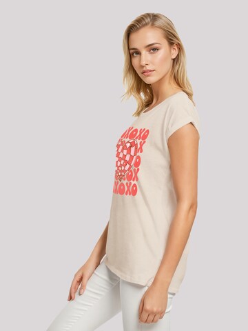 F4NT4STIC Shirt 'XOXO Herz Love' in Beige