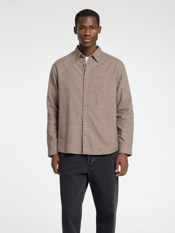 Regular fit Camicia 'SLHOwen' di SELECTED HOMME in marrone: frontale