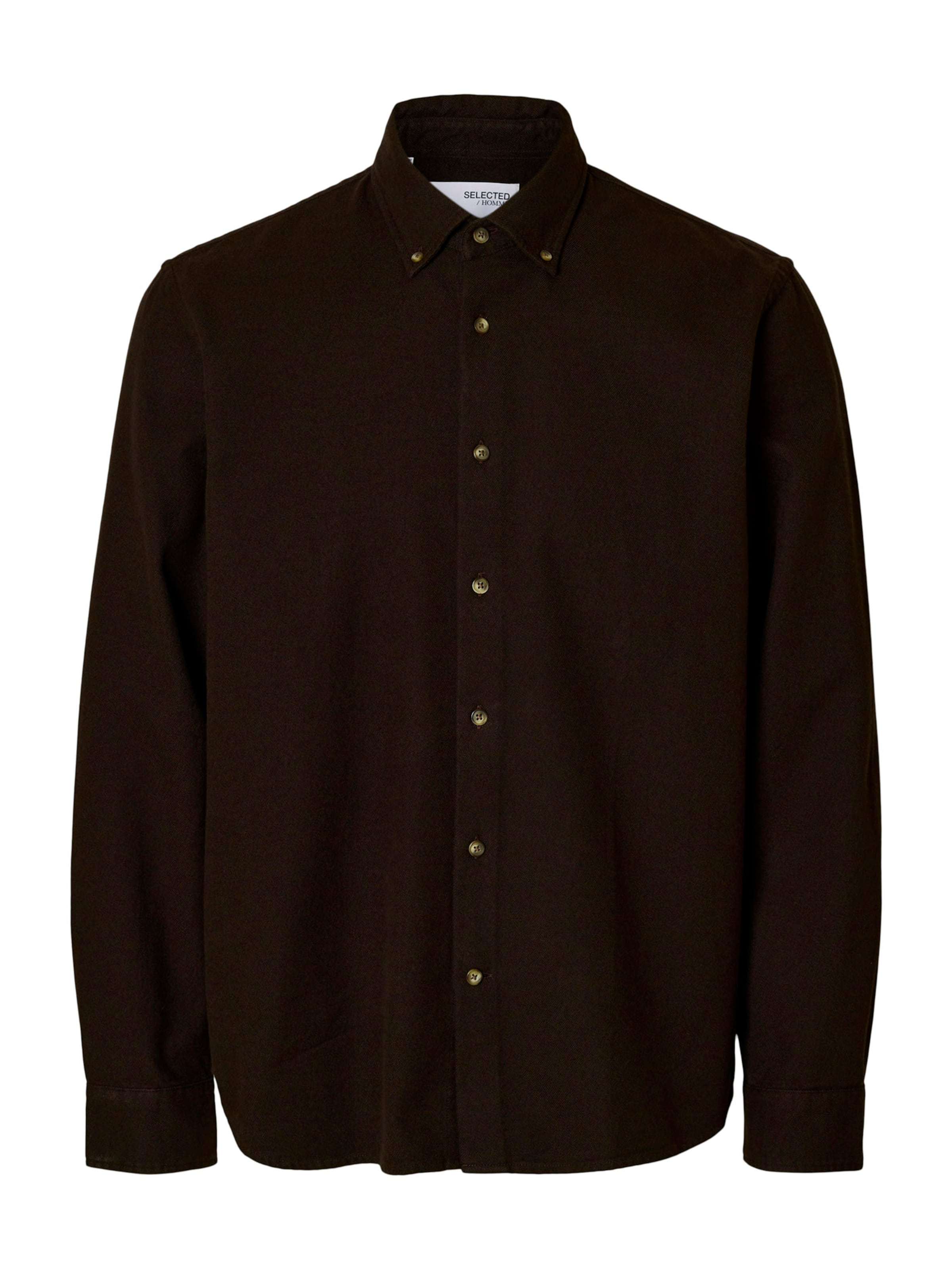 SELECTED Triiksärk 'SLHRegnoah', värv pruun: eest vaates