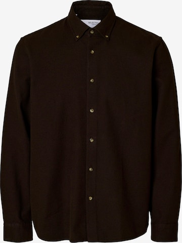 Camicia 'SLHRegnoah' di SELECTED in marrone: frontale