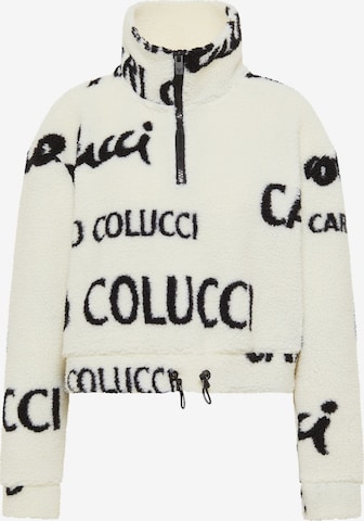 Carlo Colucci Sweatshirt 'Derosa' in Wit: voorkant