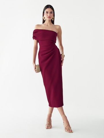 BWLDR Cocktailjurk 'LILA' in Rood
