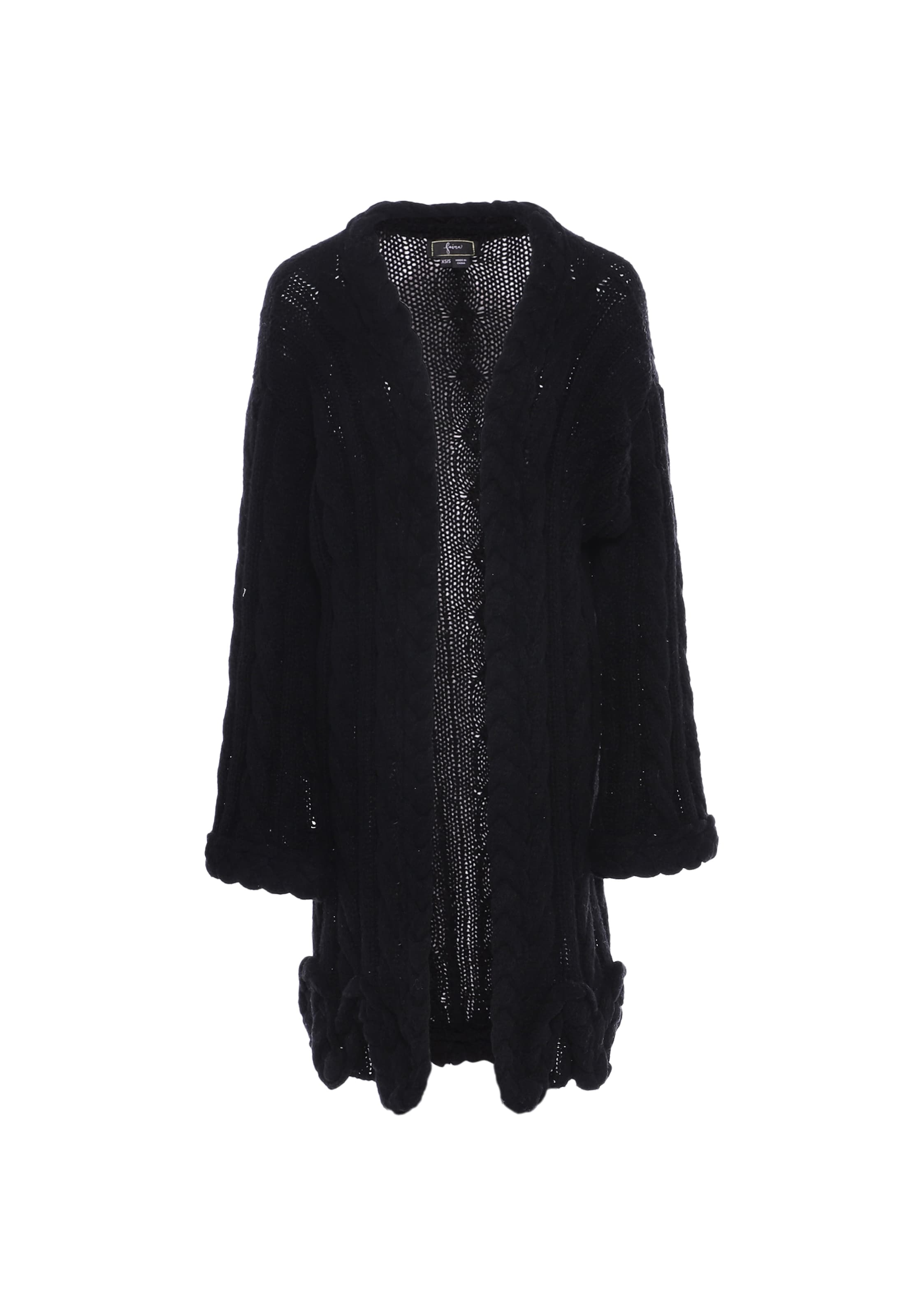 faina Pletena jopa | črna barva: sprednja stran