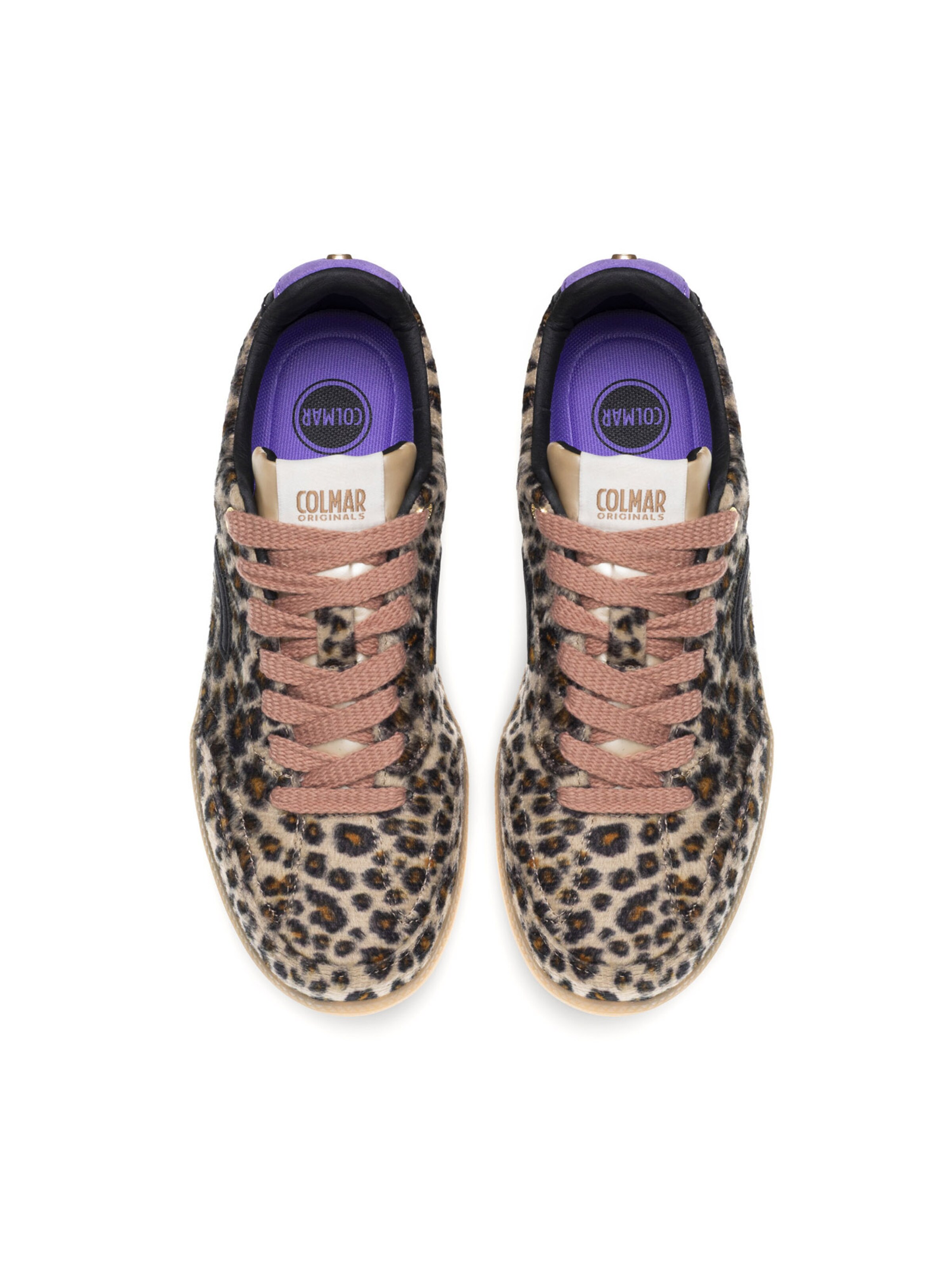 Baskets basses 'Blade Leopard' Colmar en marron : au dessus