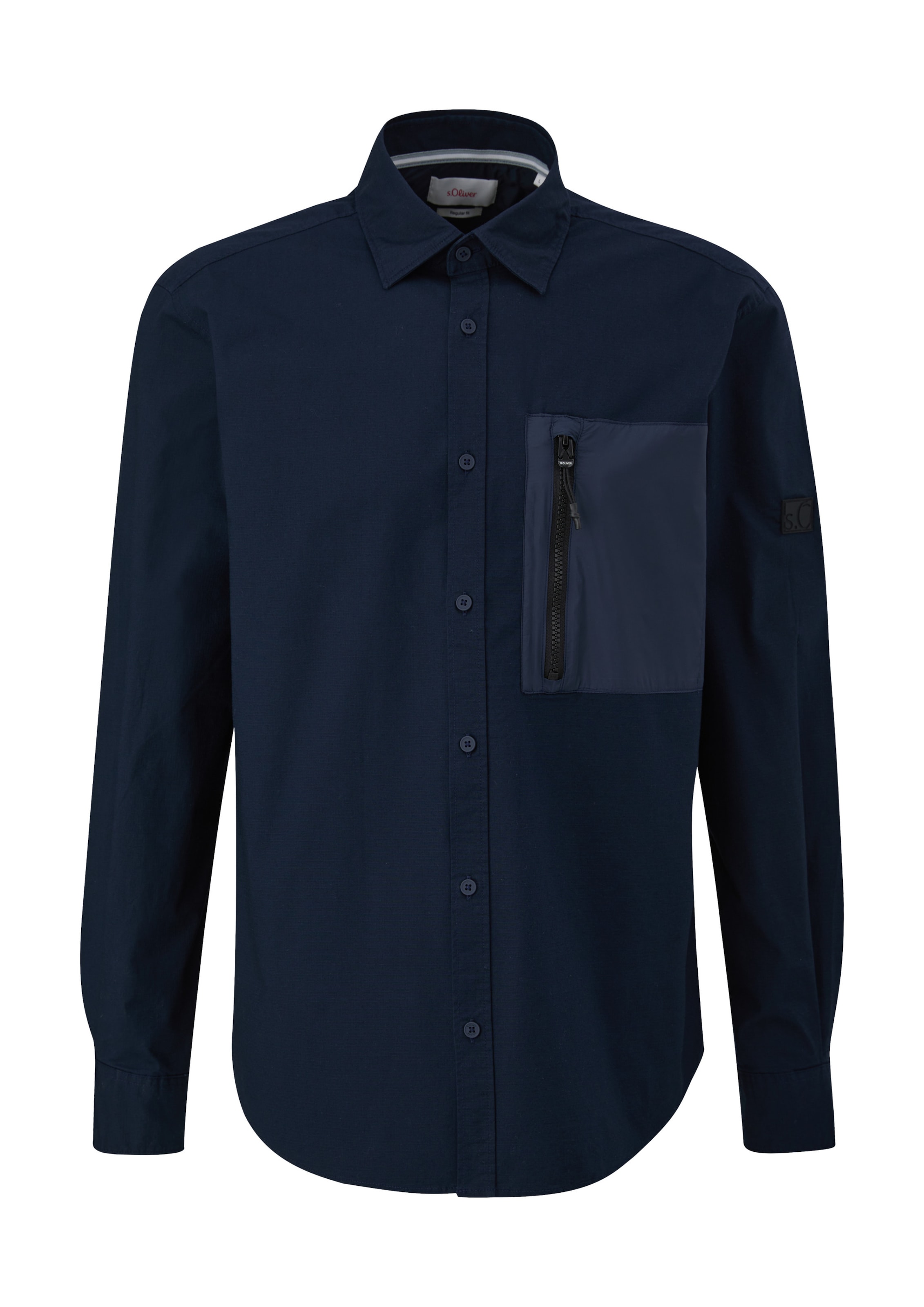 s.Oliver Overhemd in de kleur Navy, Productweergave