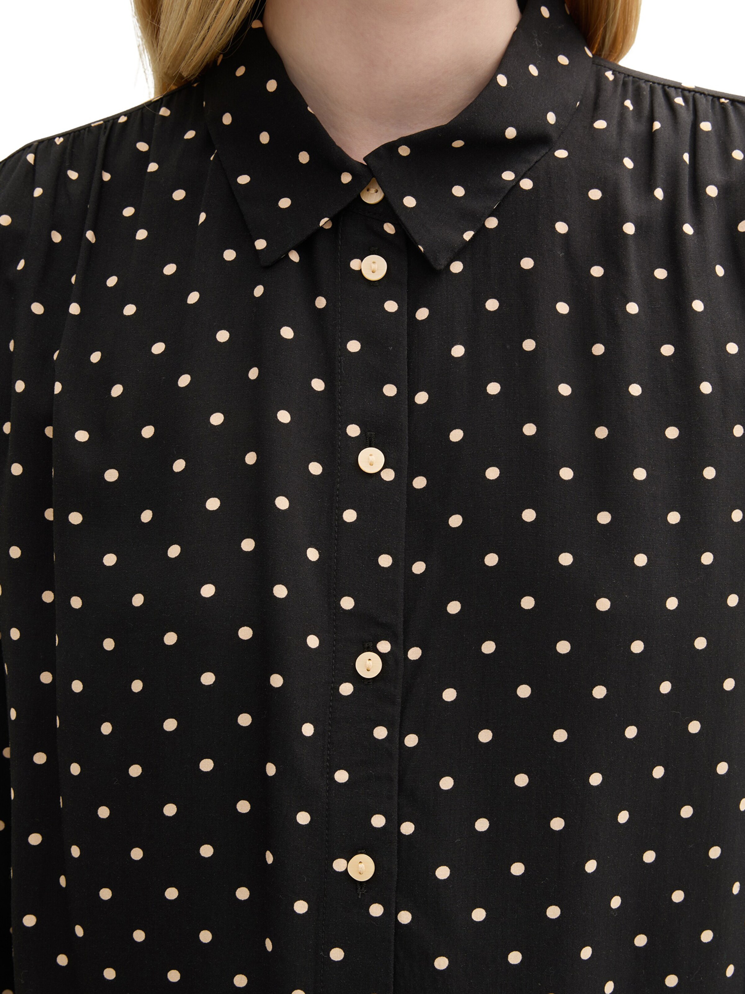 TOM TAILOR DENIM Bluse in Schwarz