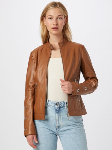 HUGO Red Between-Season Jacket 'Lisaka' in Brown: front