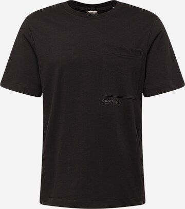 Tricou 'COMMUTE' de la JACK & JONES pe negru: față