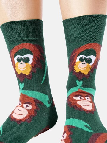 UNABUX Socks ' GRUMBLE IN THE JUNGLE ' in Green
