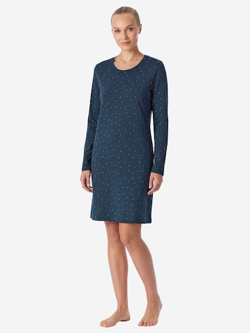 SCHIESSER Nightgown ' Casual Essentials ' in Blue: front