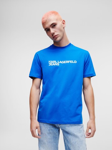 KARL LAGERFELD JEANS T-shirt i blå: framsida