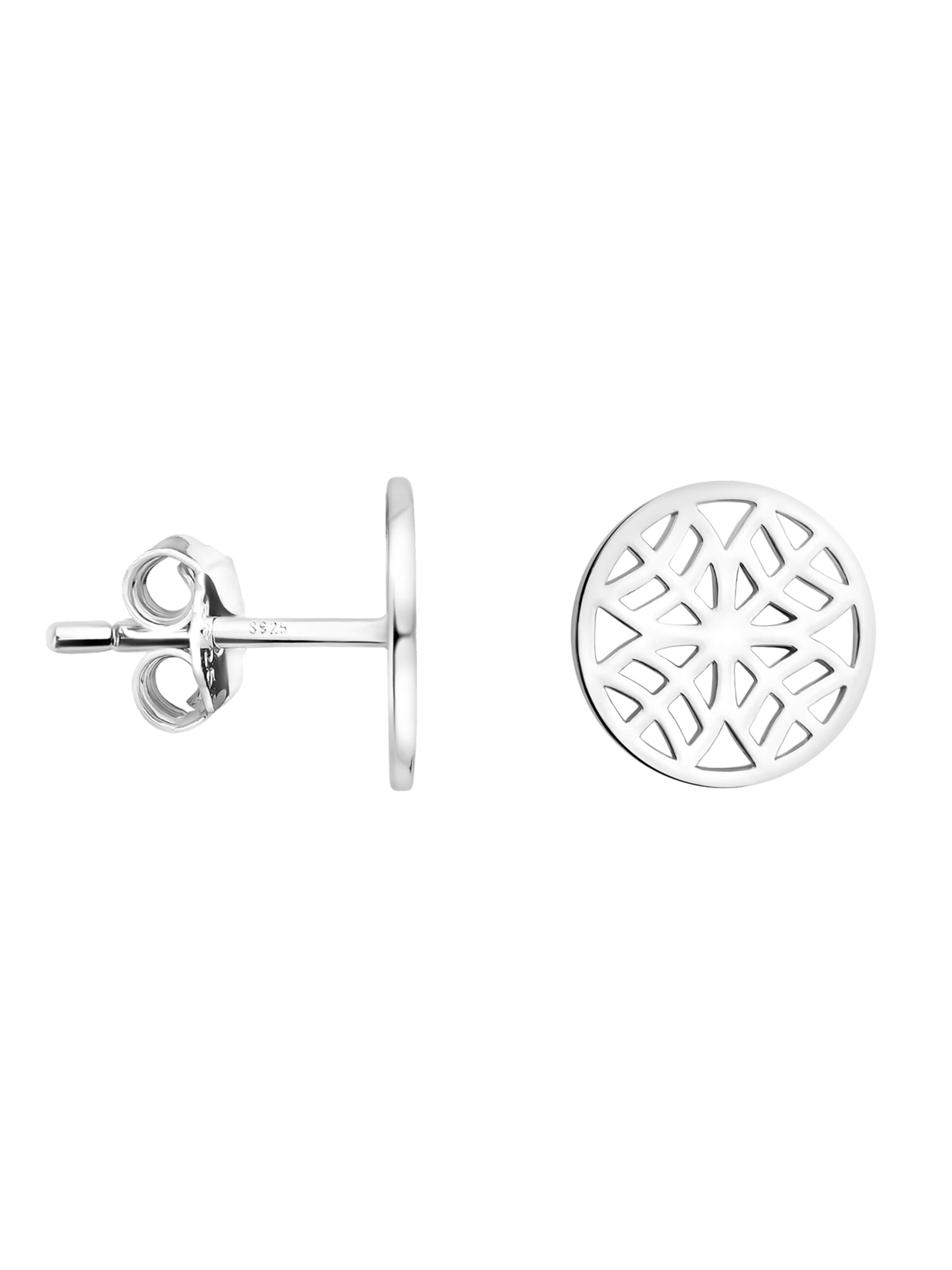 Sofia Milani Earrings 'Ornament Circle' in Silver: front