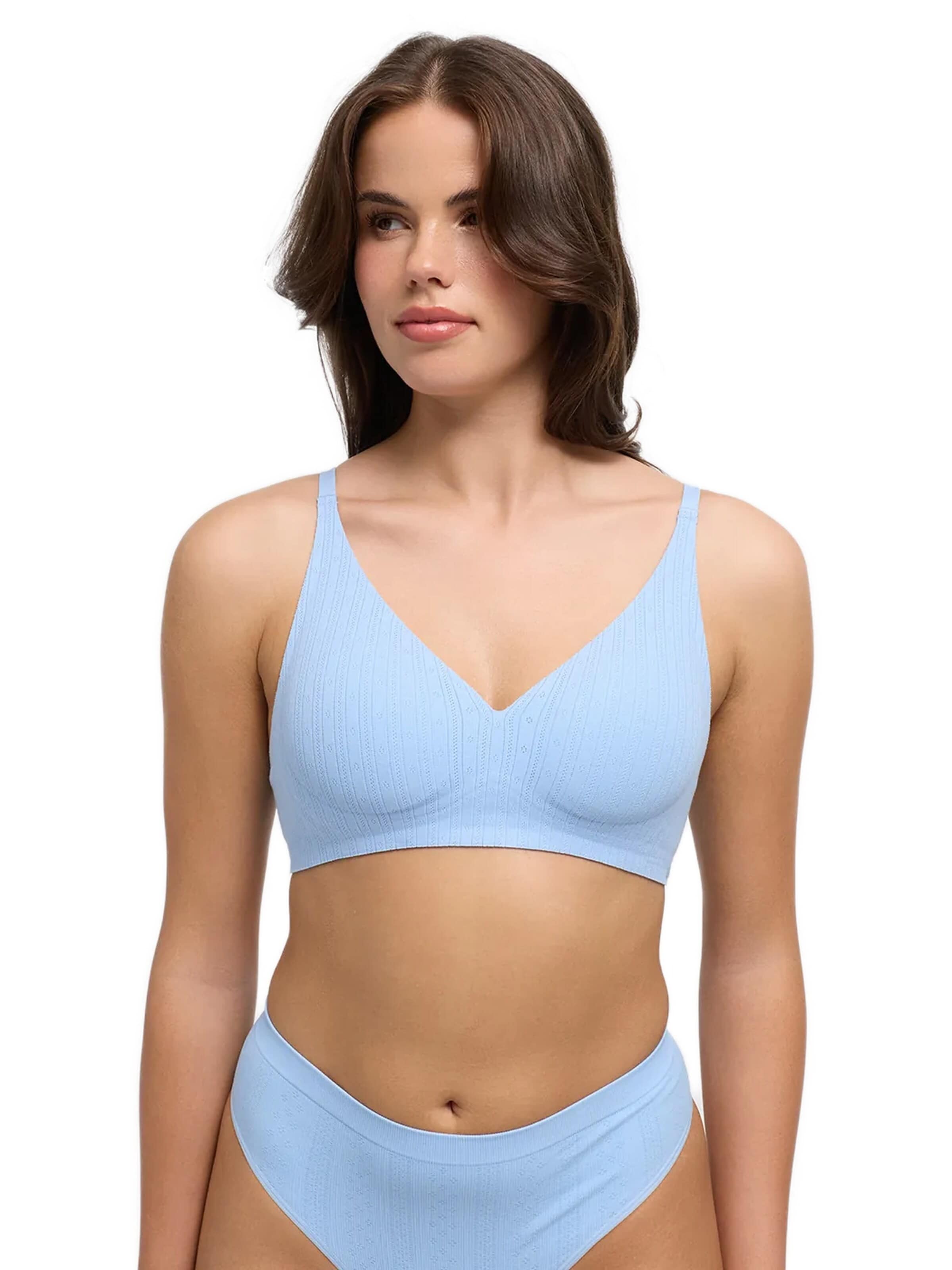 cfab Push-up BH 'Jacquard Comfort Push-Up BH' in Blauw