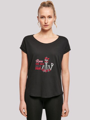 T-shirt 'Anti Valentinstag Roses are red' F4NT4STIC en noir