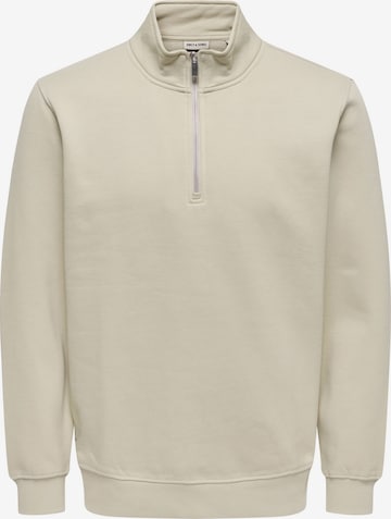 Sweat-shirt 'ONSConnor' Only & Sons en beige : devant
