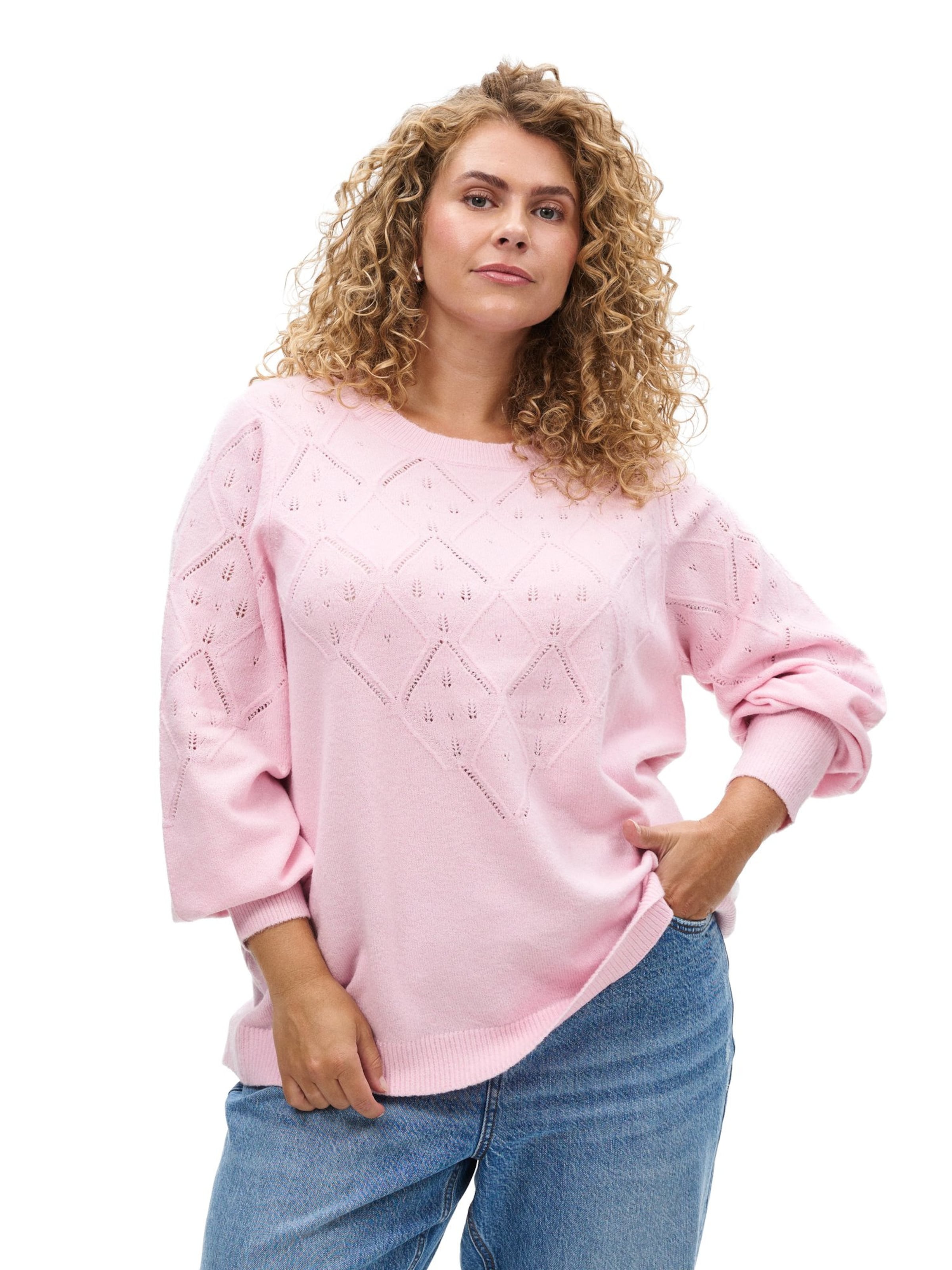 Pull-over 'Casunny' Zizzi en rose