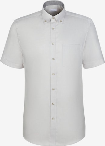 SEIDENSTICKER Regular fit Button Up Shirt 'Smart Essentials' in Beige: front