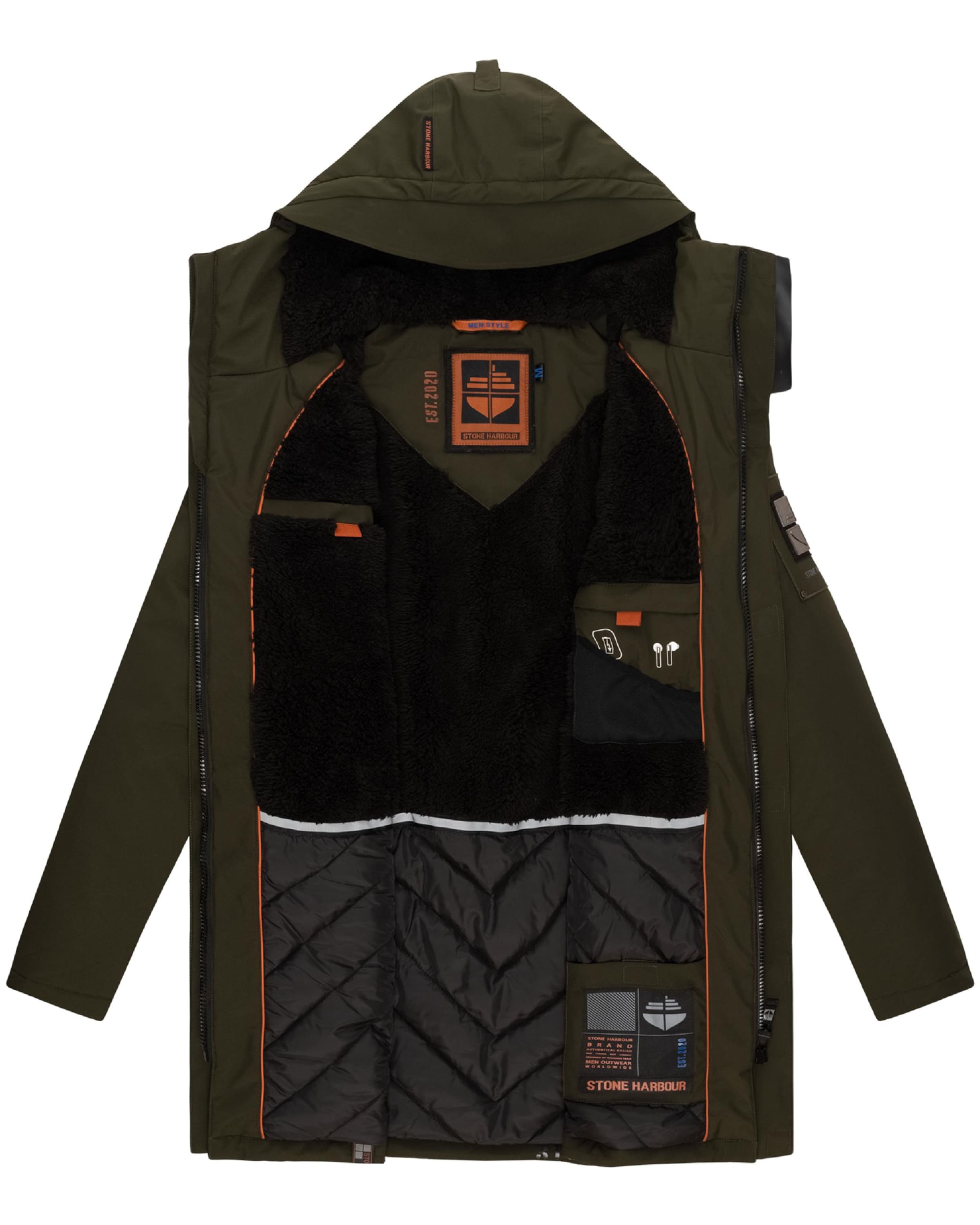 STONE HARBOUR Zimska jakna 'Ragaan' | zelena barva