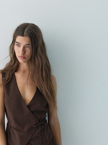 Pull&Bear Öltönymellény - barna