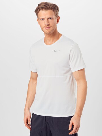 NIKE Performance Shirt 'Breathe' in White: front