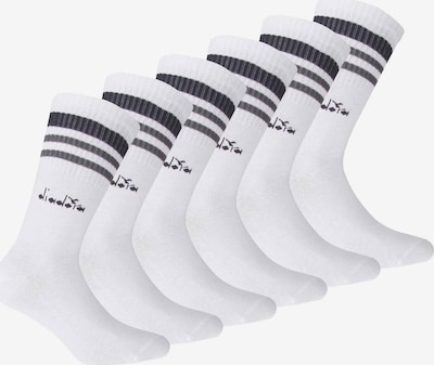 Diadora Athletic Socks in Grey / White, Item view