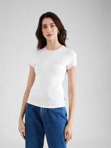 T-shirt Tommy Jeans en blanc : devant