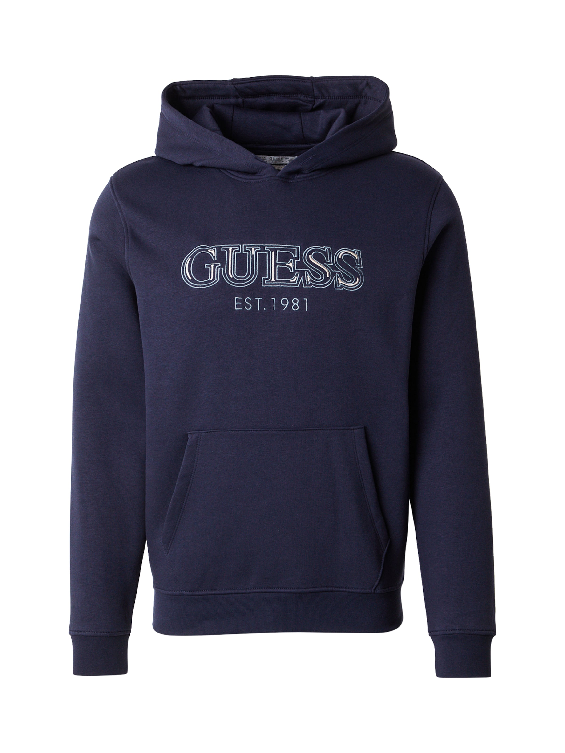 GUESS Μπλούζα φούτερ σε μπλε: μπροστά