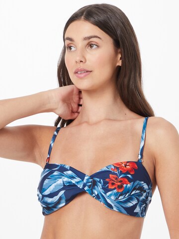 Bandeau Hauts de bikini Superdry en bleu : devant