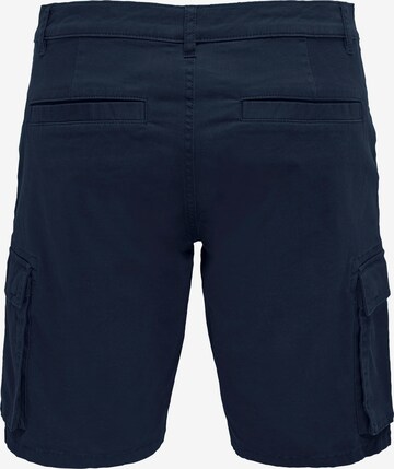 Regular Pantalon cargo 'Cam Stage' Only & Sons en bleu