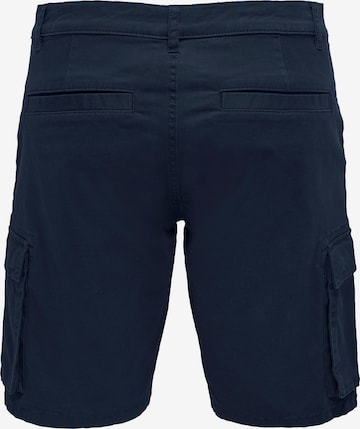 Regular Pantalon cargo 'Cam Stage' Only & Sons en bleu