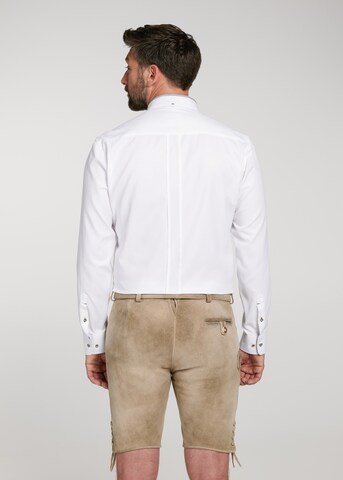 SPIETH & WENSKY Slim fit Traditional Button Up Shirt 'West' in White