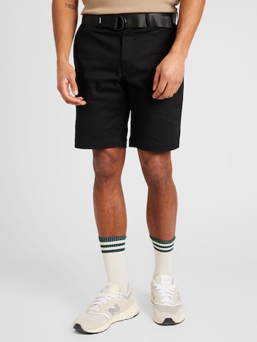 Regular Pantaloni de la Calvin Klein pe negru: față