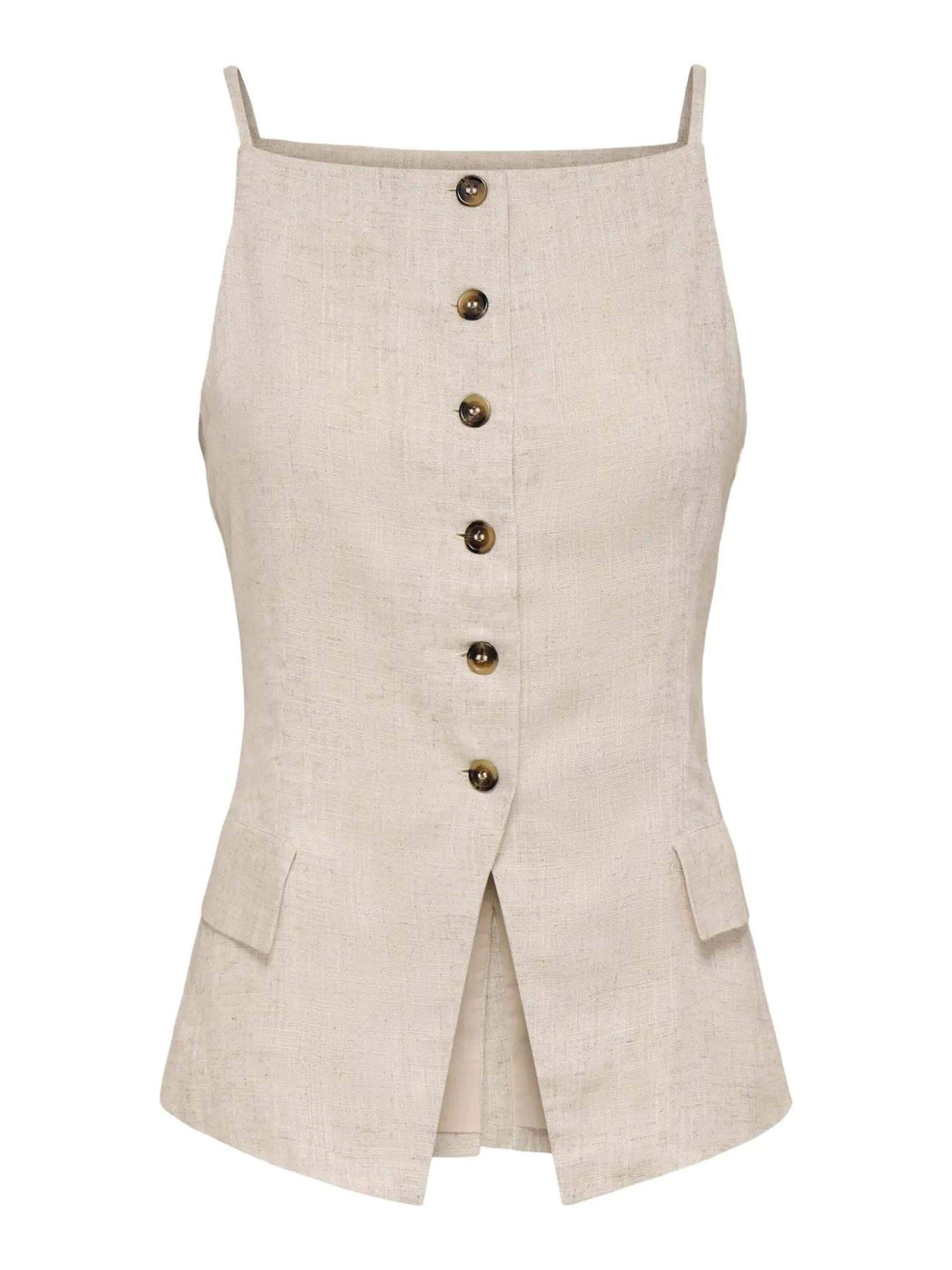 JDY Bodywarmer 'JDYMOLLY' in Beige: voorkant