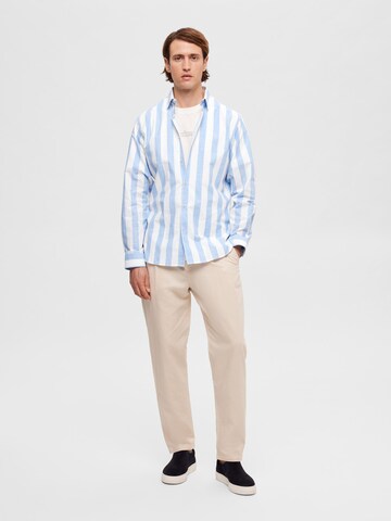 SELECTED HOMME Regular fit Button Up Shirt 'JAMES' in Blue