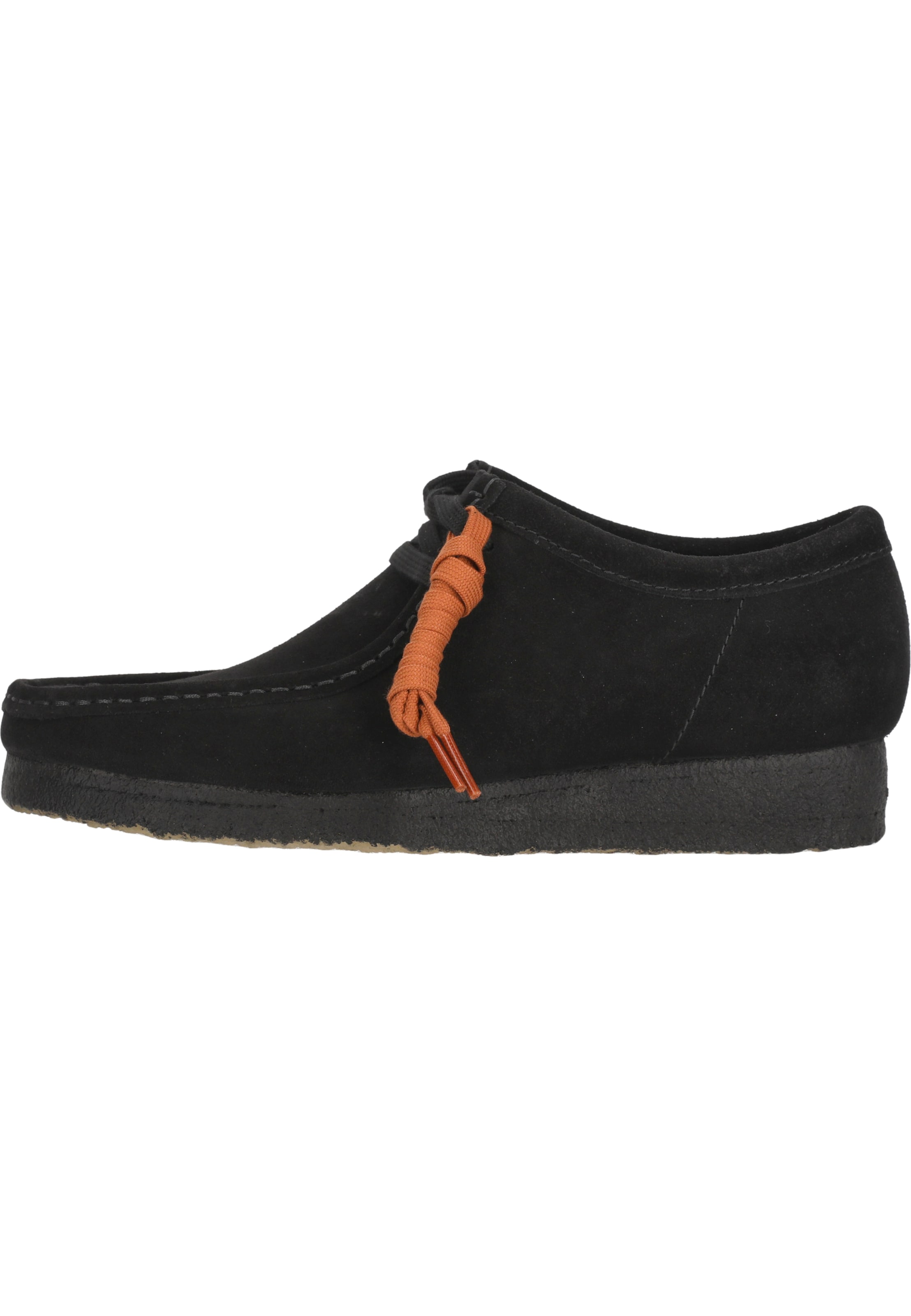 CLARKS Schnürschuhe 'Wallabee Black' in Schwarz