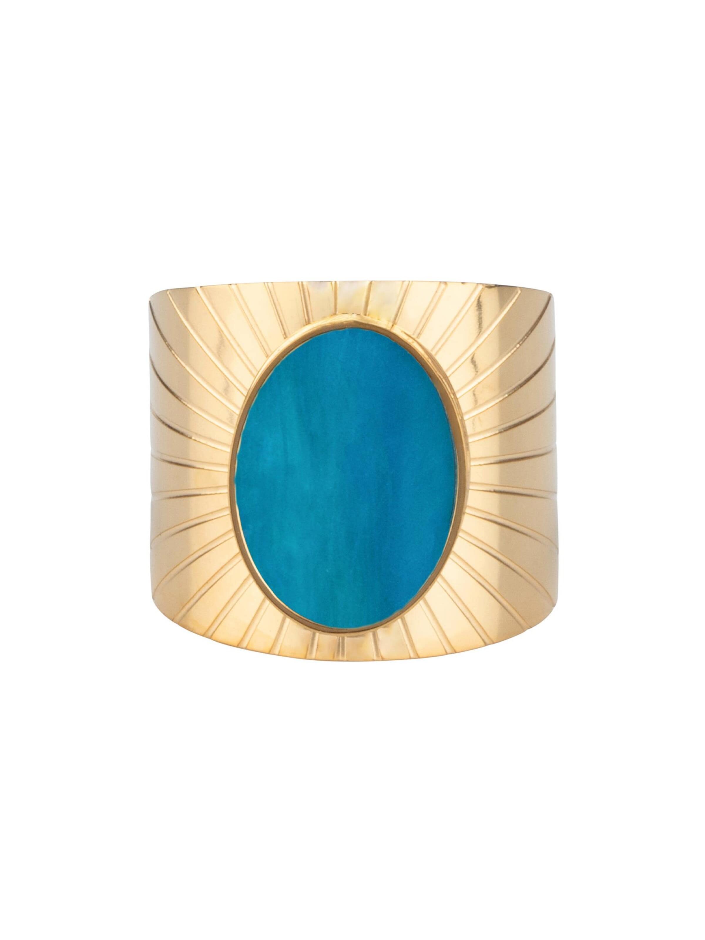 Chic by Lirette Ring 'Sun'‌‌ in Blau: Vorderseite