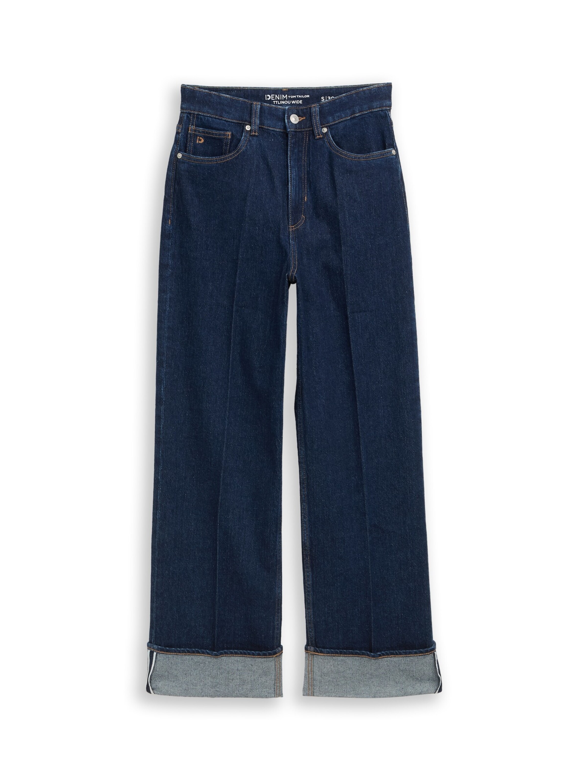 TOM TAILOR DENIM Wide leg Jeans 'Linou' in Blue: front