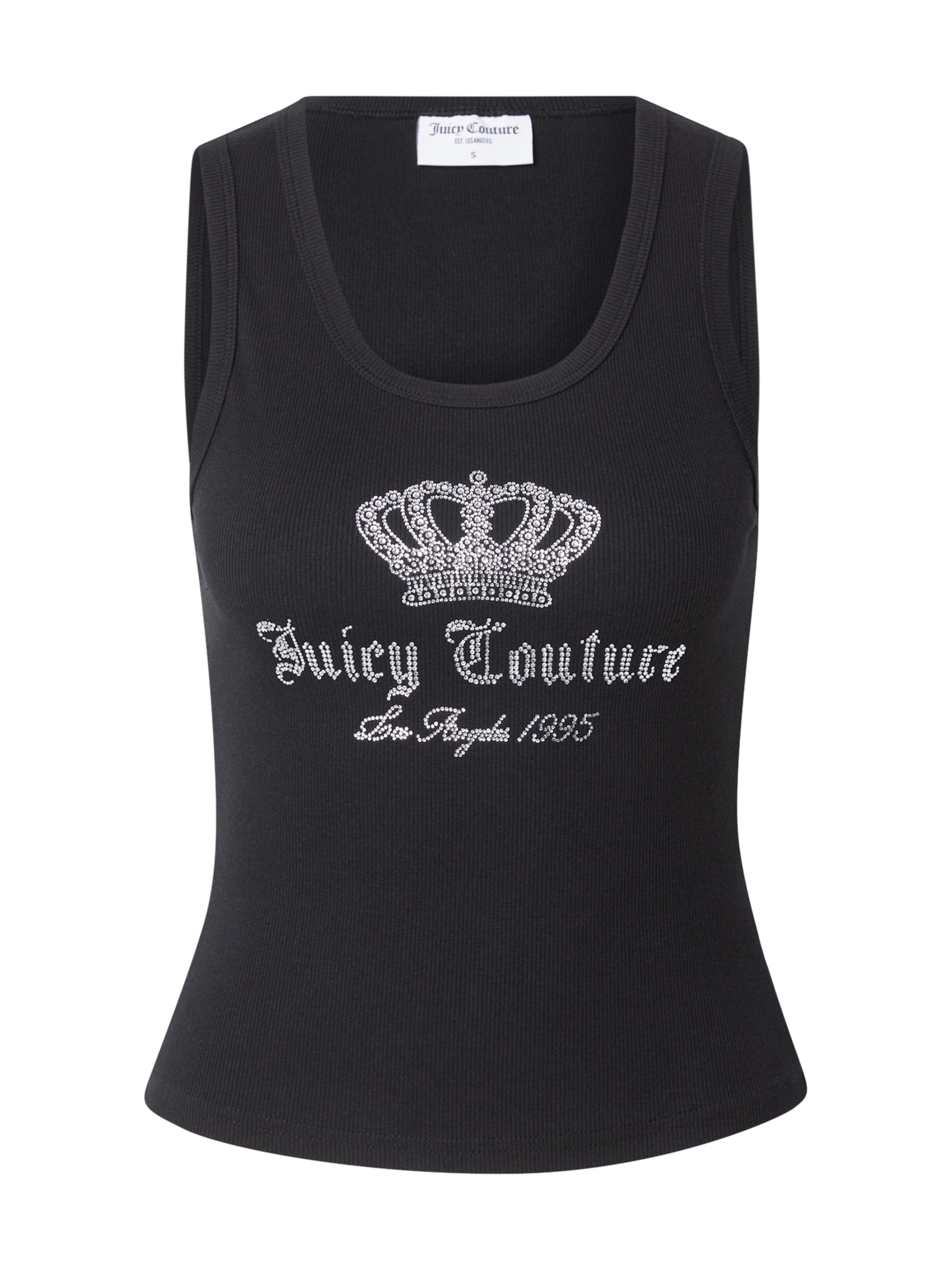 Top 'Crown' di Juicy Couture in nero: frontale
