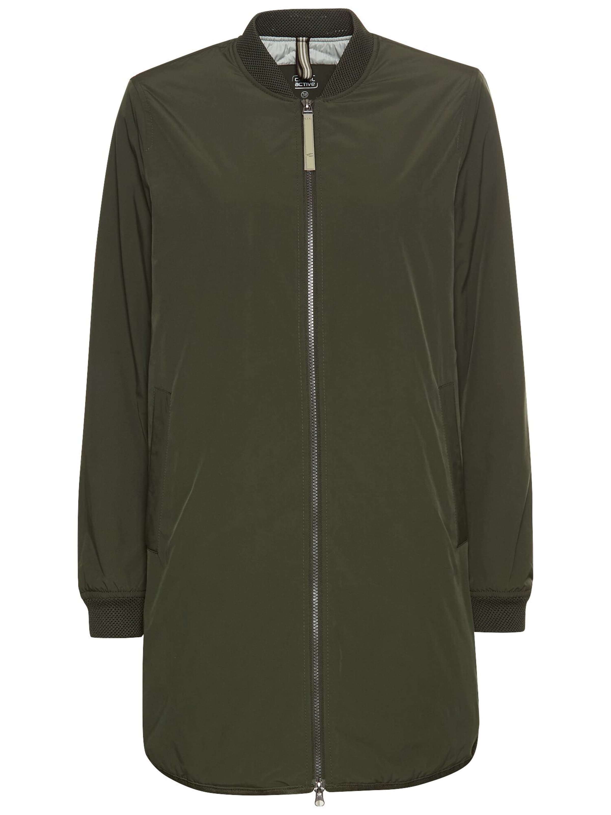 CAMEL ACTIVE Wasserabweisender Mantel aus reinem Polyester in Grün: Vorderseite