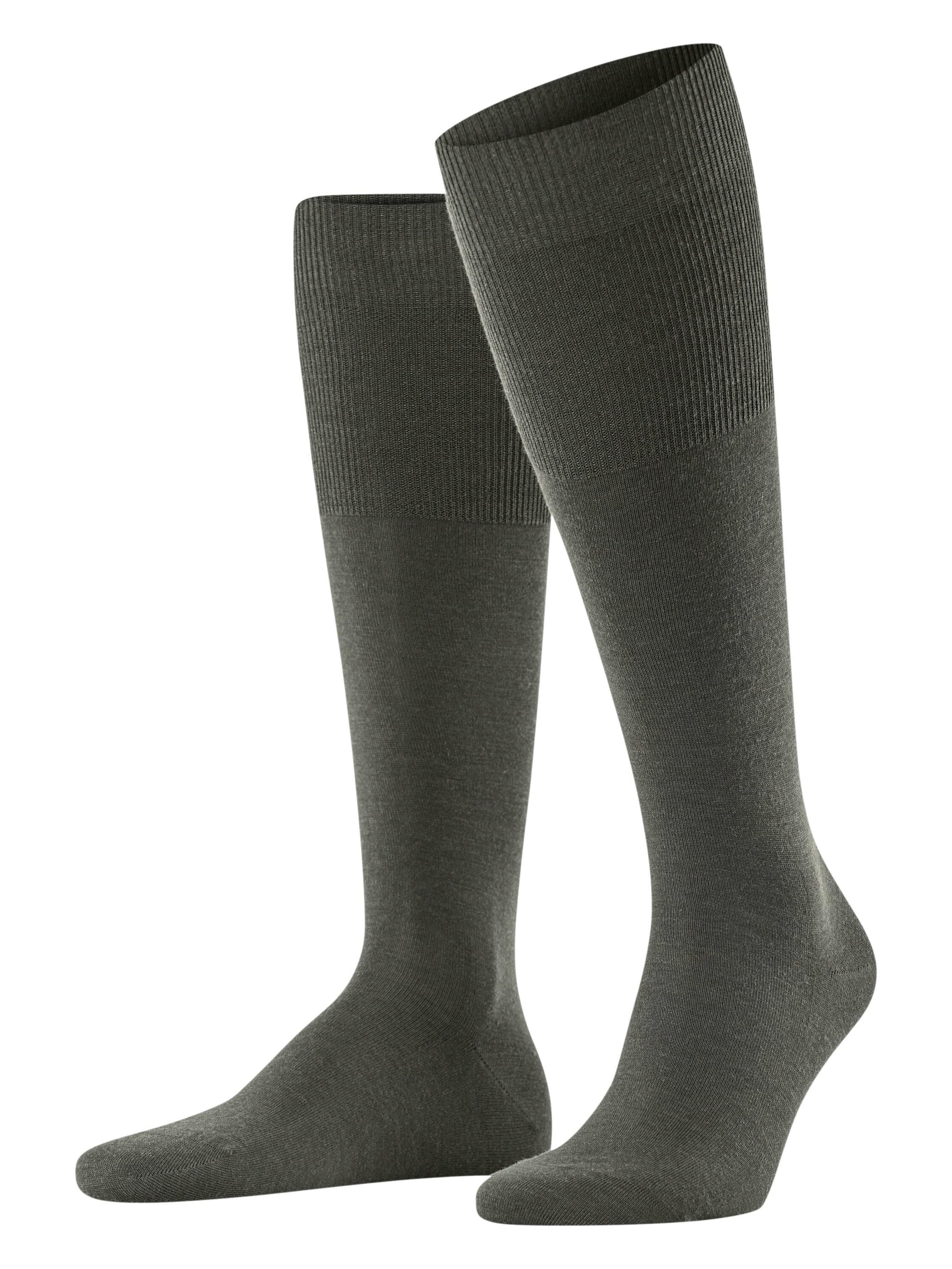 FALKE Knee High Socks 'Airport' in Green: front
